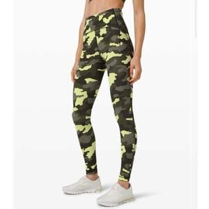 Lululemon Green Camo Swift Speed High-Rise Tight 28" Size 8